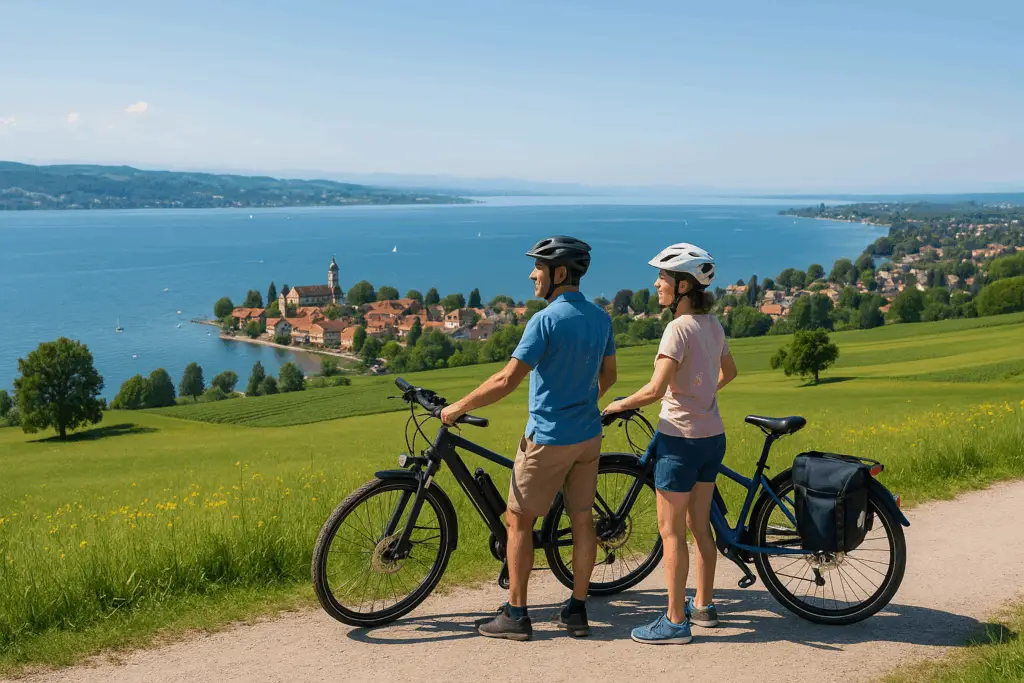 Mit dem Fahrrad am Bodensee